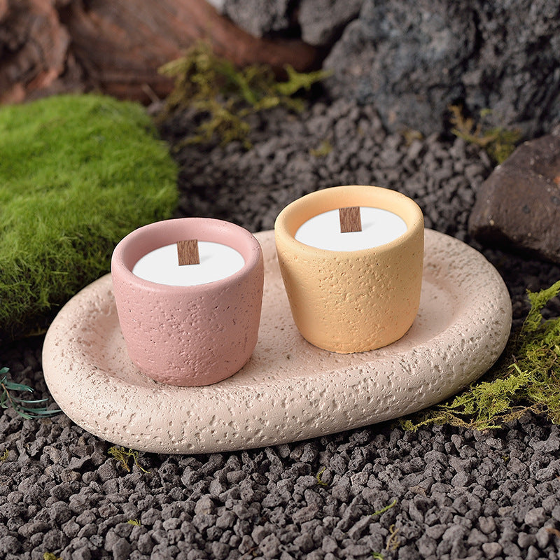 Cement Pillar Candle Holder — concrete candle holder | BYHIMSELF