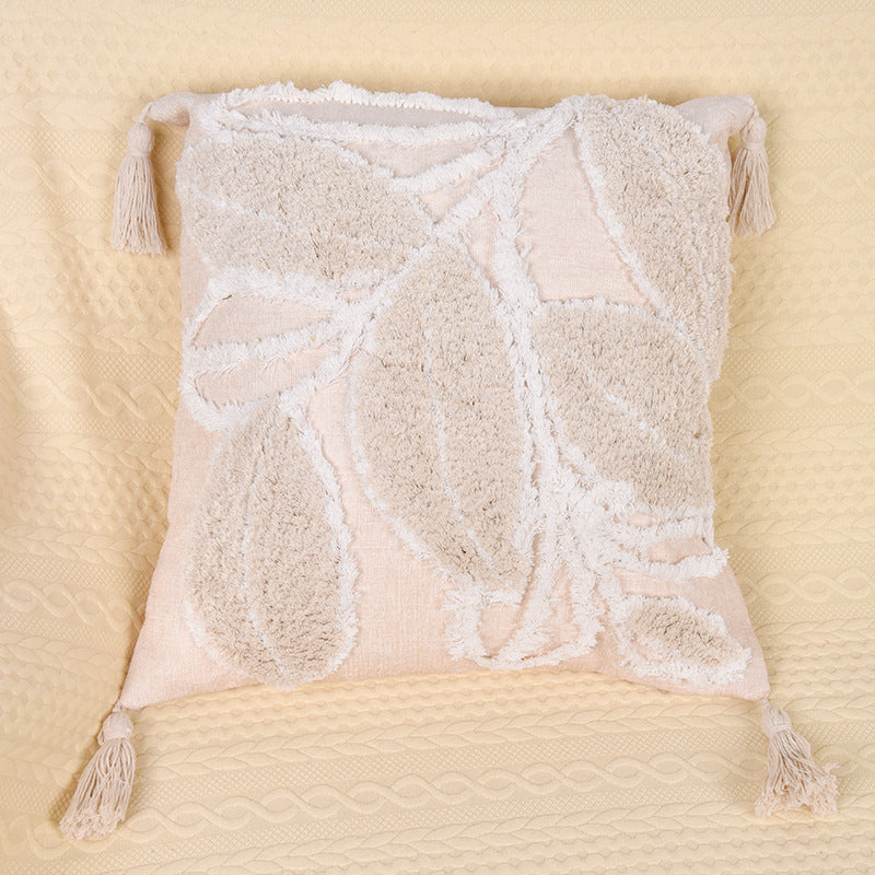 Tufted Leaf Throw Pillow Cover — view 3