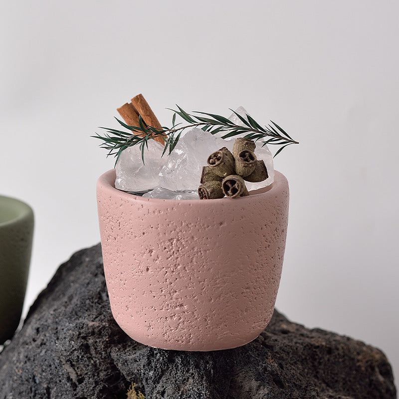Cement Pillar Candle Holder, concrete decor — view 4