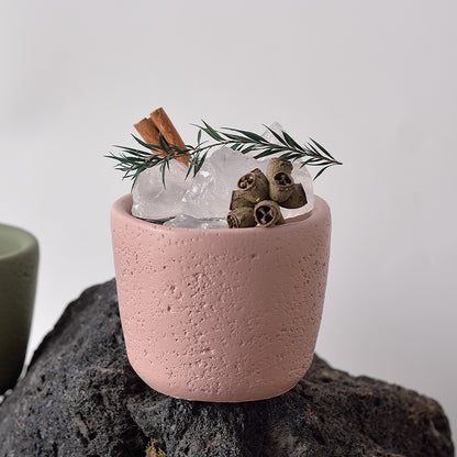 Cement Pillar Candle Holder, concrete decor — view 4