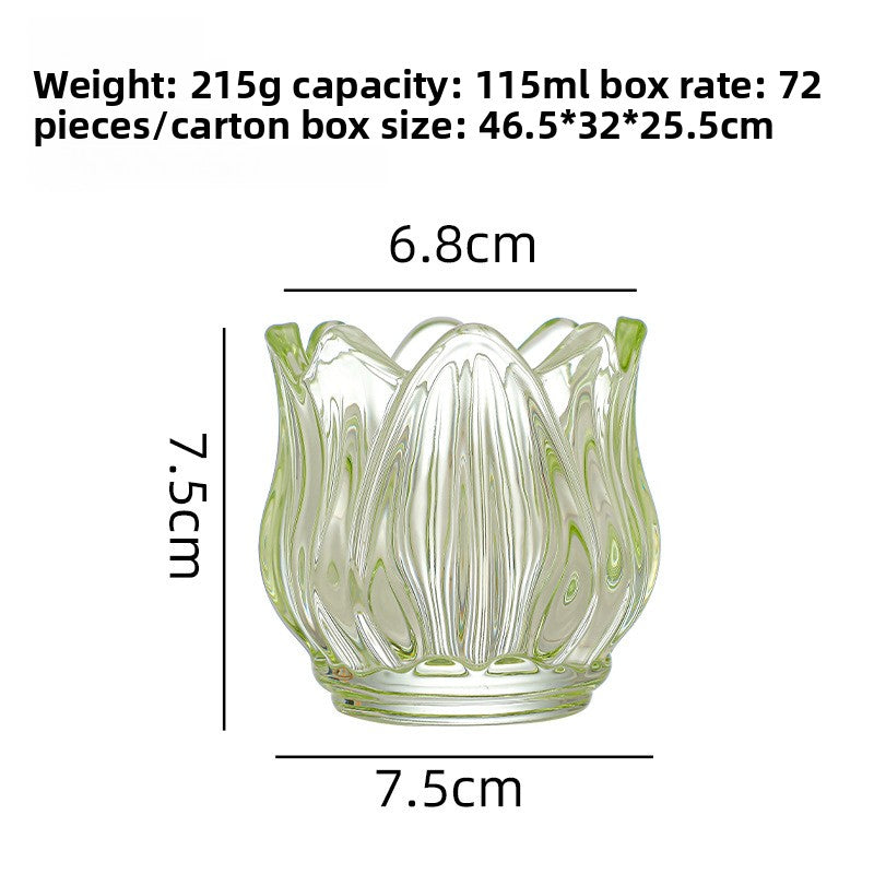 Frosted Glass Tulip Candle Holder — view 7