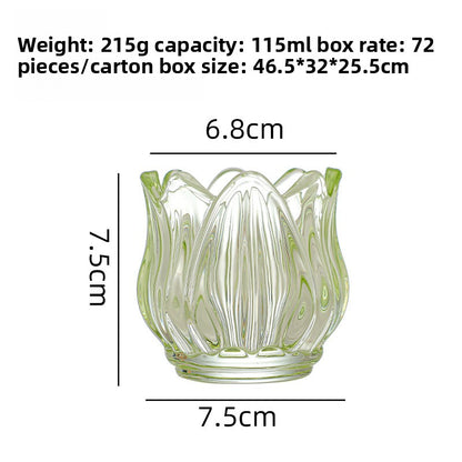 Frosted Glass Tulip Candle Holder — view 7