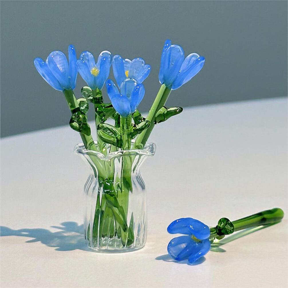 Handmade Glass Bouquet & Vase, glass decor — view 2
