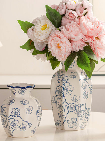 Blue & White Porcelain Vase, porcelain decor — view 3