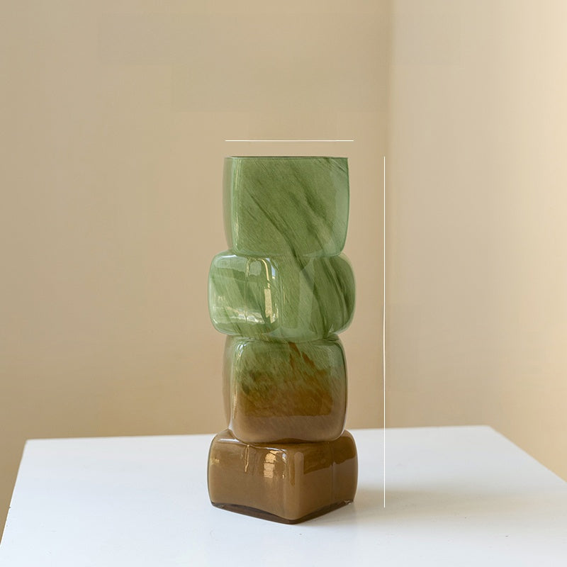 Gradient Geometric Glass Vase, glass vase — view 7