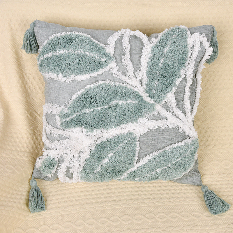 Tufted Leaf Throw Pillow Cover — view 4