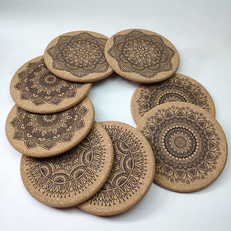 Mandala Cork Coaster Set — view 13