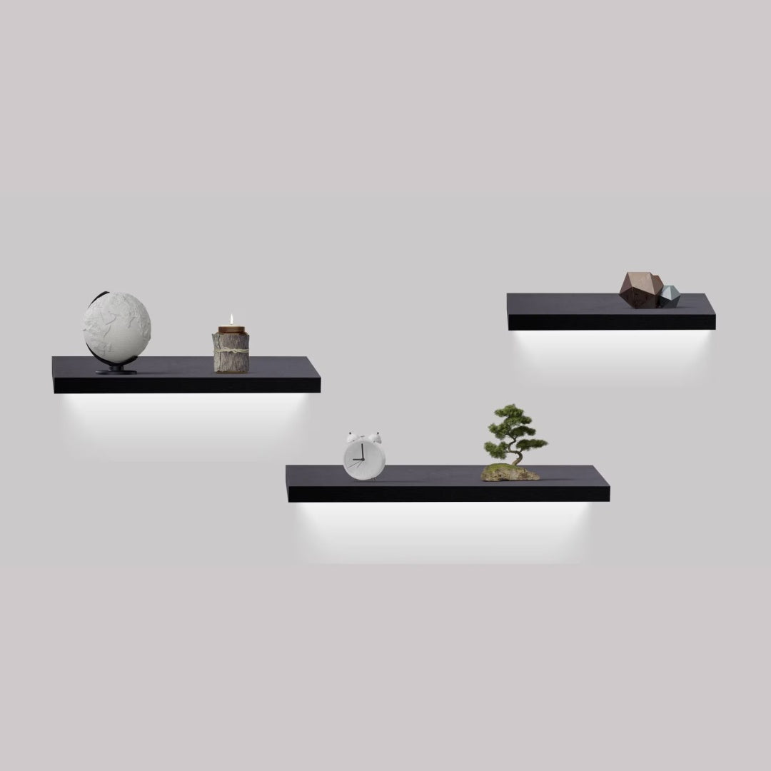 Invisible-Bracket Floating Shelf Maple — wood wall shelf | BYHIMSELF