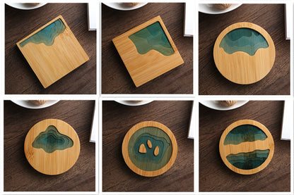 Bamboo Insulated Tea Coaster — view 4