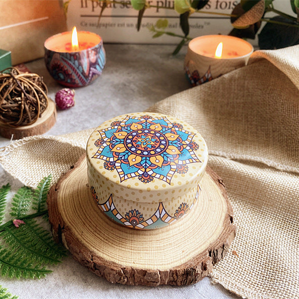Dried Flower Soy Candle in Tin — view 6