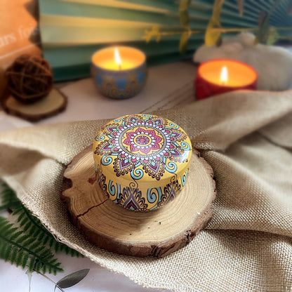 Dried Flower Soy Candle in Tin — view 8