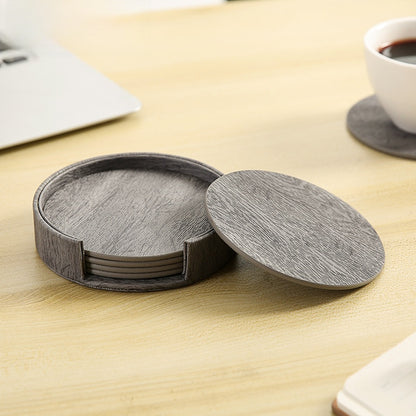 Double-Sided Leather Coaster Set — view 5