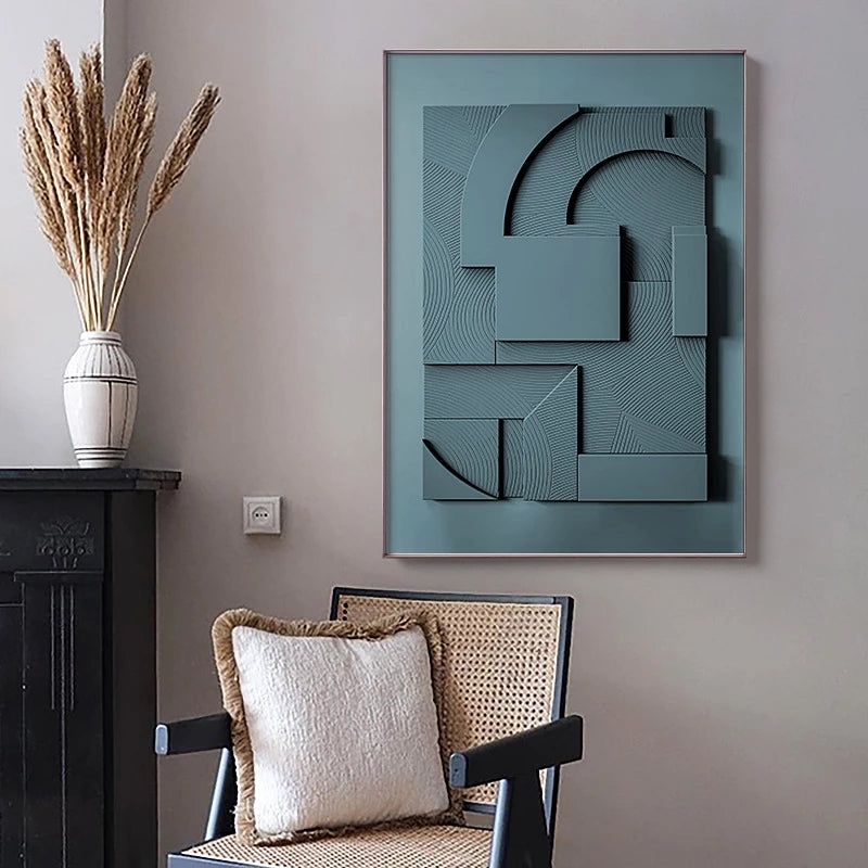 Geometric Abstract Canvas Wall Art — view 5