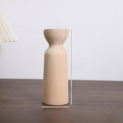 Nordic Wood Candle Holder, wooden decor — view 7