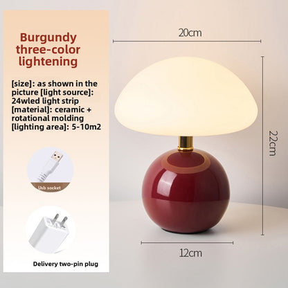 Mushroom Shape LED Table Lamp with Dimming Function, ceramic mushroom LED lamp — view 15