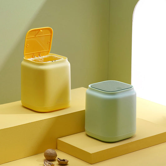 Mini Flip-Lid Desk Bin — desktop waste bin | BYHIMSELF