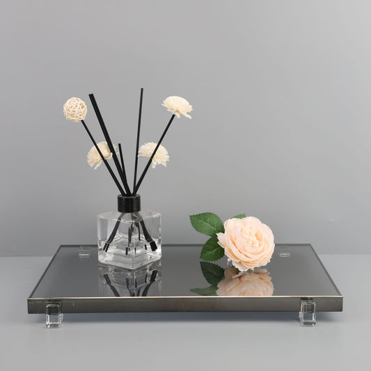 Smoke-Grey Crystal Tray, decorative tray — view 2