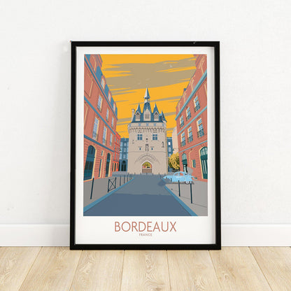 Bordeaux Vintage Travel Print — view 2