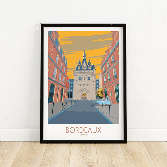Bordeaux Vintage Travel Print — view 2