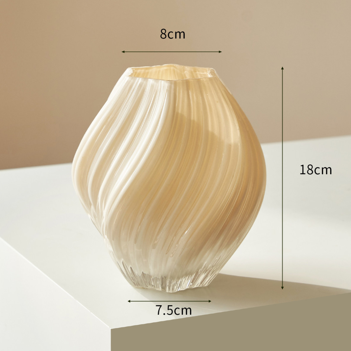 Hand-Blown Irregular Glass Vase, glass vase — view 5