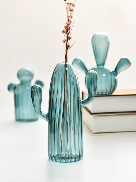 Coloured Glass Cactus Vase — sculptural glass vase | BYHIMSELF
