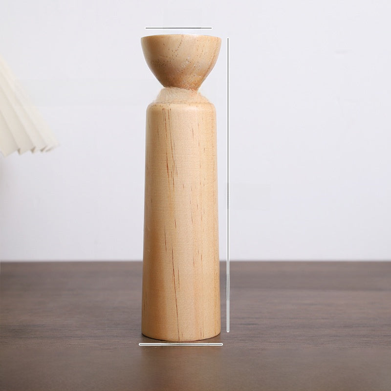 Nordic Wood Candle Holder, wooden decor — view 12
