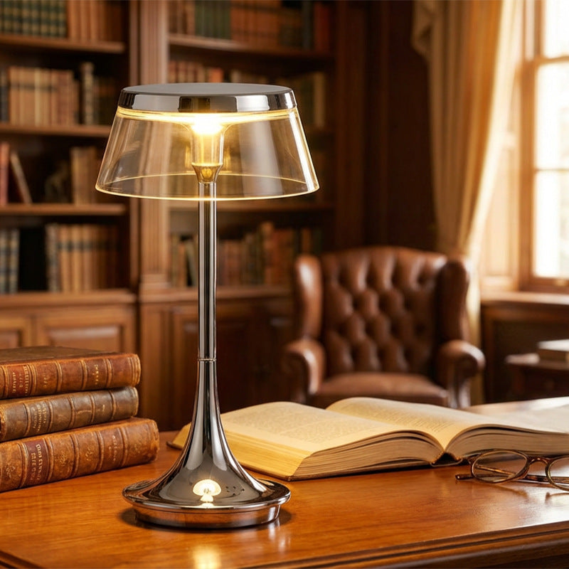 Touch Control Type-C Charging Desk Lamp, chrome touch-dimming desk lamp — view 2