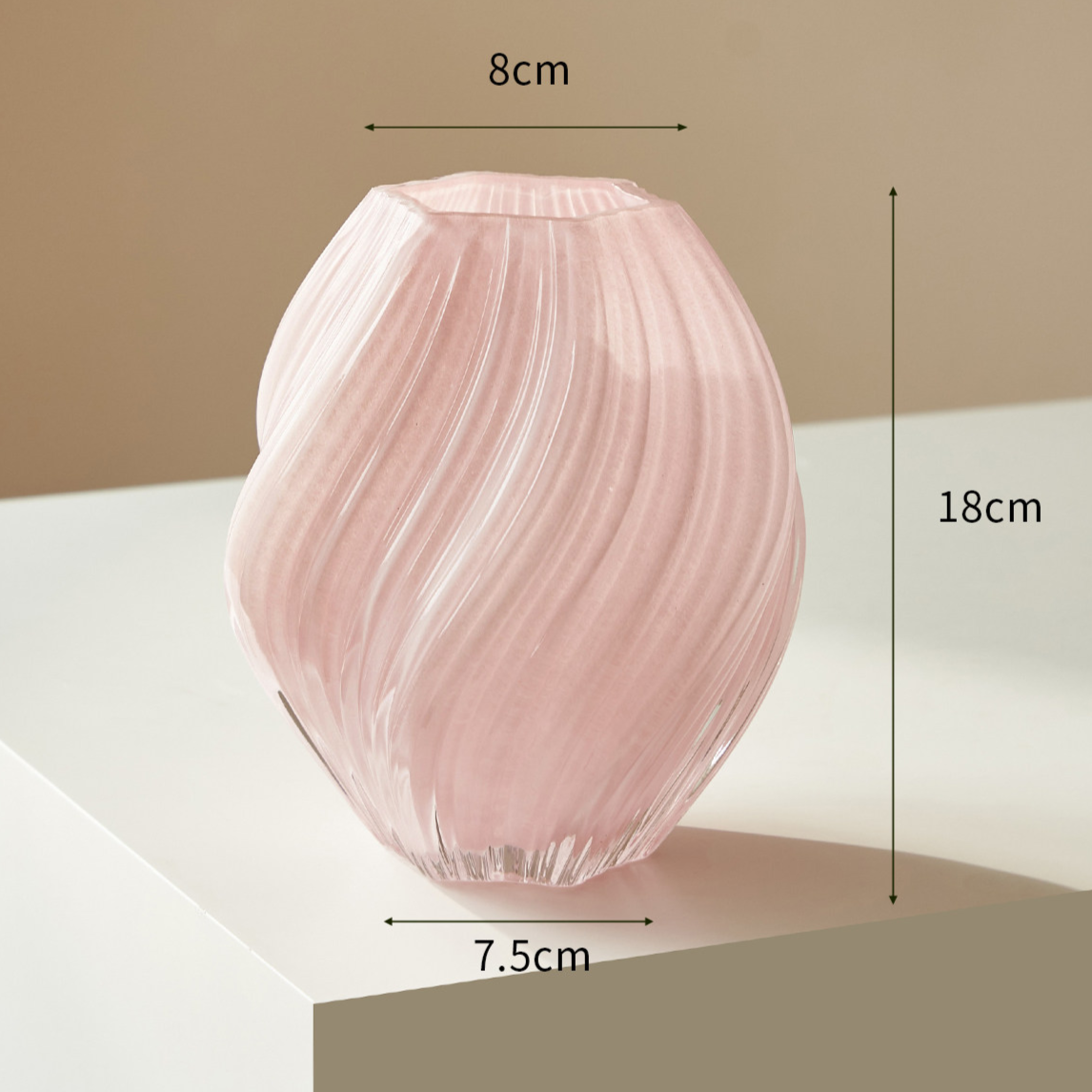 Hand-Blown Irregular Glass Vase, glass vase — view 6